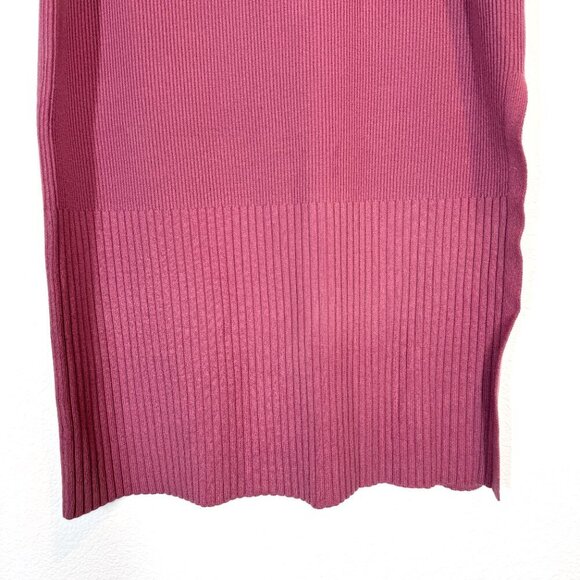 Alp-n-Rock Ida Midi Skirt Pink Slit Pull On Knit Luxury Designer Large - Picture 8 of 12